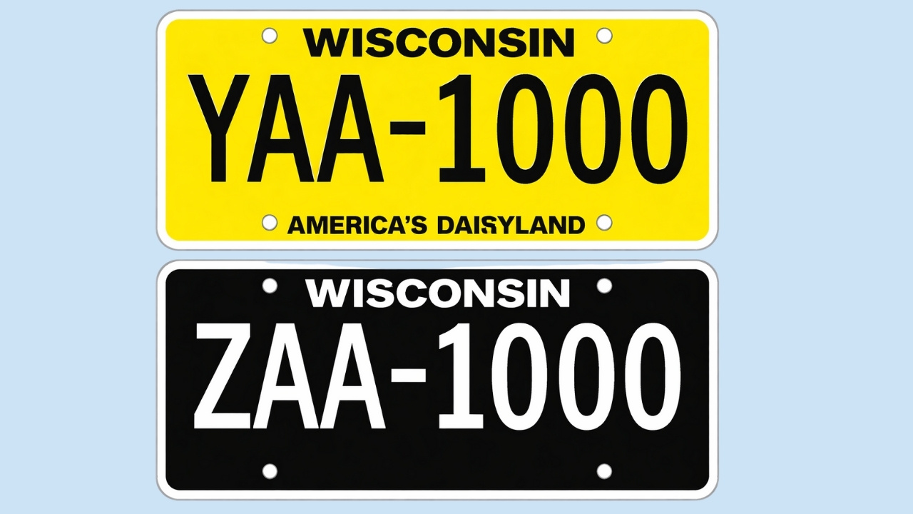 Retro Yellow License Plates